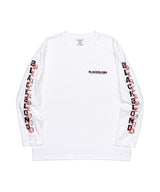 BBD オーバーラップロゴロングTシャツ (ホワイト)