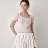Lace Puff T-shirt (Pink)
