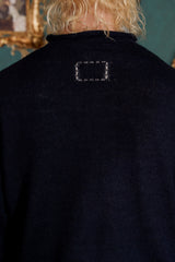 ARGYLE ZIP-UP KNIT / NAVY