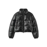 【即日発送】WOMAN Glossy Short Eco Down Jacket [BLACK] 