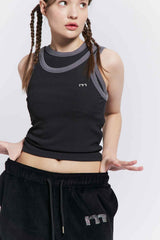 Layerd sleeveless ver.2 (Charcoal/Gray)