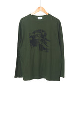 ウェーブレタリング長袖Tシャツ