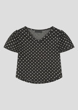 ホリードット フリース レイヤード 半袖Tシャツ（2色）