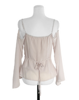romang drape cut off-shoulder bl tie set