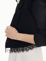 26SS★ Essence Silver (W) Moissanite Link Chain Bracelet