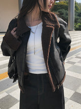 アンバーハイネックバックルファーマスタング