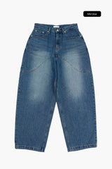 Darnel curved denim pants