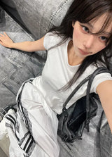 Nylon Lace-Up Track Pants [2 Colors]