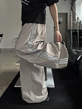 Vein Nylon Track Wide Pants