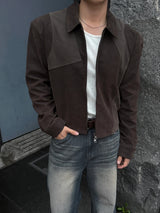 Luen Contrasted leather jacket