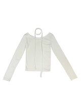 [SOFT-FIT/BODY SHAPING/SCARF SET] スカーフ＆チョーカーTシャツ - 2 COLOR