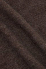 Puff raccoon half knit_brown