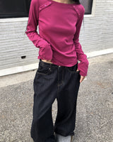 [ORIGINAL] Spicy Bijo Oversized Roll-Up Denim Pants