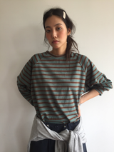 ポージー ストライプド Tシャツ(2color)