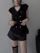 two-button geek chic shirt