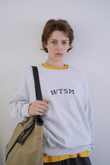 WTSM ロゴ スウェットシャツ、メランジ