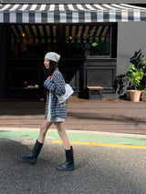 Noiton リブUネックTシャツ