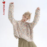 WhyBerry 22AW "Rainbow Sugar Sweater" オリジナルフードシックセーターレイジーニット