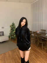 フラッフファーレースリボンミニショーツ