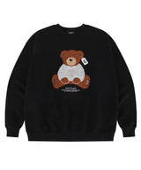ブークレ テディ ニット スウェットシャツ[BLACK]