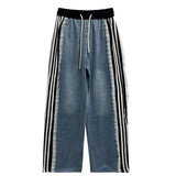 2WAYレースワイドデニムトレーニングバンディングロングパンツ (2 colors)