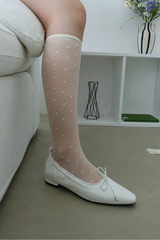 ソフト バレエ リボン フラット シューズ (4COLORS!)