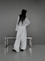 under nylon shirring pants (2color)