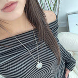 Twinkle Heart Clock Long Necklace