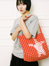 Twister Star Tote Bag - Dot Red