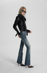SEXXDEVIL Spikes Snake Shadow Denim
