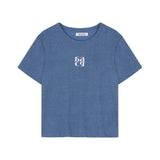 Silver Foil Tshirt Black & Blue