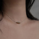 [CCNMADE] シルバーチェーングラスネックレス