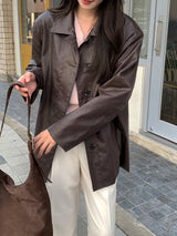 [MADE] Blending leather jacket