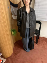 Curved Leather Jacket