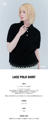 Lace polo shirt
