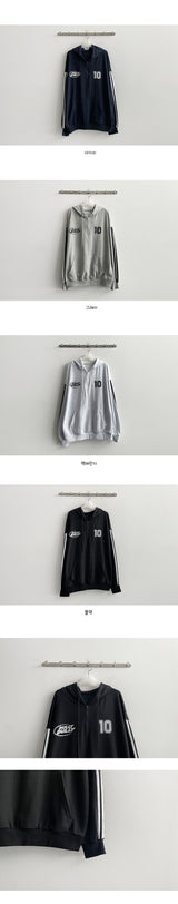 Double Track Half Zip-Up Hoodie