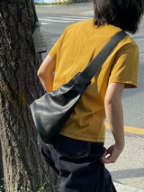 Cross leather sling bag