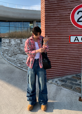 Anu Overfit Check Pattern Shirt