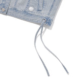STRING POINT SHORT SLEEVE DENIM JACKET [BLUE]