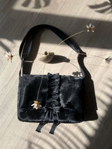 Ruffle envelope bag_black