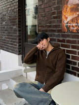 Saint wool zipup knit