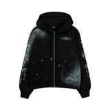 スモッグモチーフジップアップフーディー[Black]