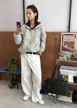 SHIRRING HOODED WIND JACKET