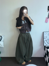 ハート🎀💕🧸ベイビーセミクロップドTシャツフーディージップアップジャンパー🧸🖤🤍3COLOR
