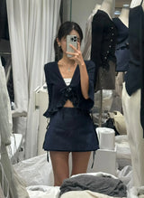 Ruffle Around Tie Up Top - 2 colours