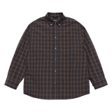 25SS ロゴエンボオーバーサイズチェックシャツ ブラック
