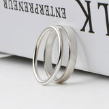 SVR-633 Silver 92.5 Bare Ring & Round Layered Silver Ring Set