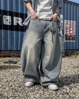 Clear Balloon Denim Pants
