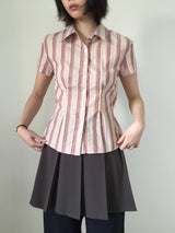 String Flare Check Shirt (3color)