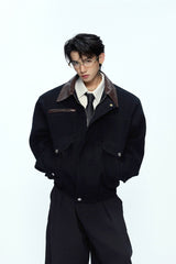 Colorblock Utility Pocket Zip Jacket